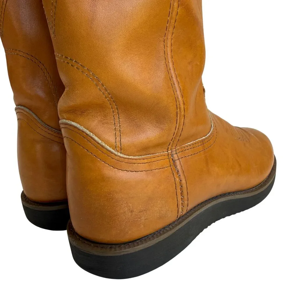 Durango Comfort Core Men 9 -9.5 Tan Leather Western Work Boot Oil Slip Resistant